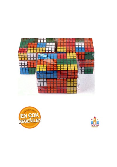 Zeka Küpü Anahtarlık - 12 Adet Mini Rubik Sabır Küpü