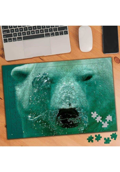 Suyun İçinde Beyaz Kutup Ayısı 240 Parça Puzzle Yapboz-75172