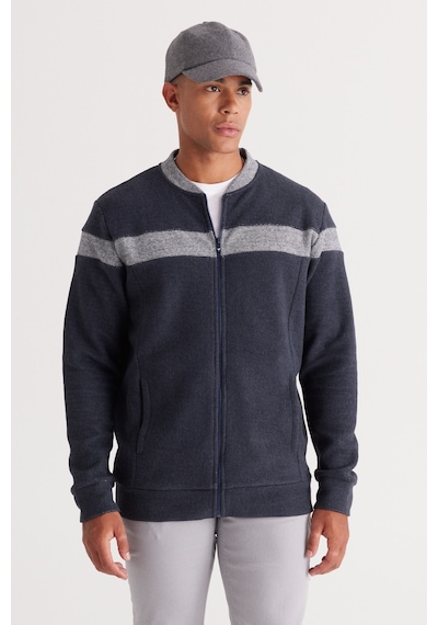 AC&Co / Altınyıldız Classics Erkek Indıgo Melanj Oversize Fit Bol Kesim Kolej Yaka Pamuklu Sweatshirt İndigo AC&Co / Altınyıldız Classics Erkek Indıgo Melanj Oversize Fit Bol Kesim Kolej Yaka Pamuklu Sweatshirt İndigo