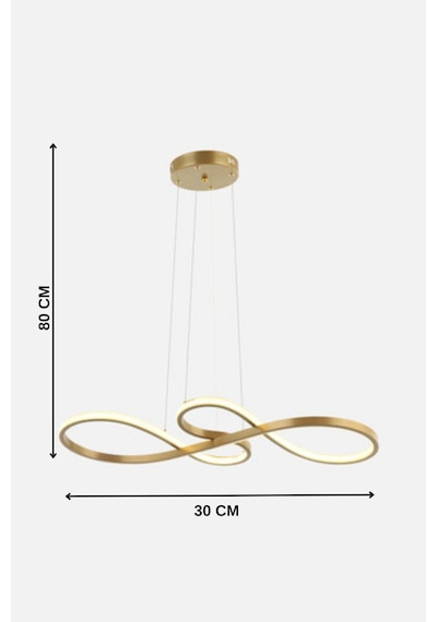Zerafet Modern Gold Led Avize Yatak Odası - Hol - Salon Gold