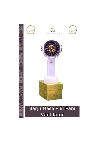Vantilatör Şarjlı 3 Kademeli Taşınabilir Mini Portatif Güçlü Usb Masaüstü Masa El Fanı Vantilatör