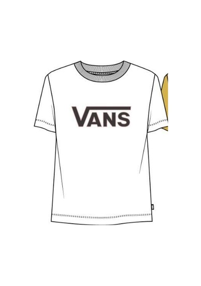 Vans Wm Drop V Crew-b Kadın Tişört Vn0a5hnmwht1 Beyaz
