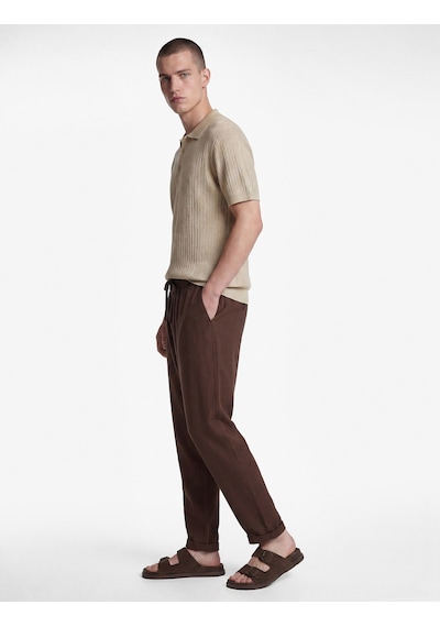 Koton Slim Fit Keten Karışımlı Cepli Beli Lastikli Bağcıklı Pantolon Kahverengi 6sam40169hw Çikolata Kahve Koton Slim Fit Keten Karışımlı Cepli Beli Lastikli Bağcıklı Pantolon Kahverengi 6sam40169hw Çikolata Kahve