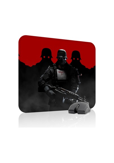 Wolfenstein Kaymaz Dikişli Kauçuk Oyuncu Mousepad V1 - 48x40 Xl Gaming Mouse Pad Fare Altlığı