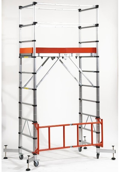 Cardilife Alüminyum Teleskopik 2+2 4 Mt Iskele Merdiven 2+2