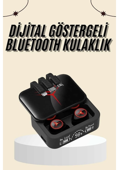 Kablosuz Şarj Göstergeli Powerbank Özellikli Bluetooth Kulaklık Çağrı Cevaplayabilen Diğer