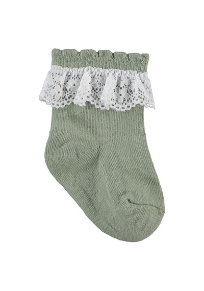 Civil Baby Dantel Ve Fiyonk Aksesuarlı 3'lü 6- Bebek Kız Çorap Set - Standart