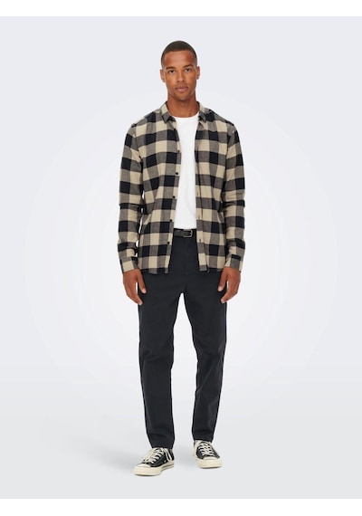 Only & Sons Onsgudmund Erkek Kareli Gömlek Lacivert 001
