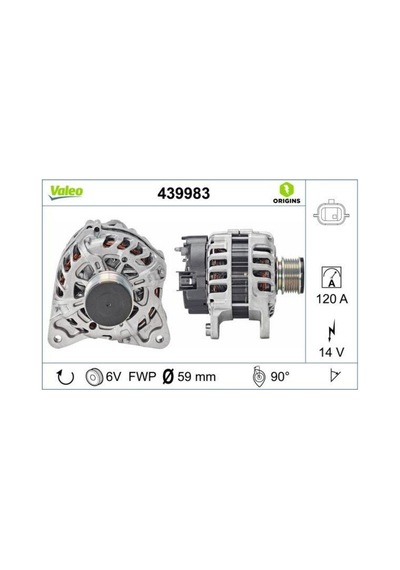 Valeo 12v Alternatör Dinamo 120 A Lın Tek Fiş 4 Ayak Dacıa Dokker/duster-renault Clıo Iv