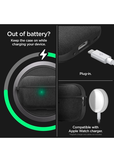 Airpods Pro 2/1 İle Uyumlu Kılıf Urban Fit Black - Acs05483