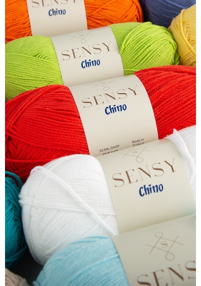 Sensy Chino El Örgü İpi Amigurumi İp Kazak Bluz Hırka Yelek İp Tunik İpi Sarı 100 Gr - 330 M