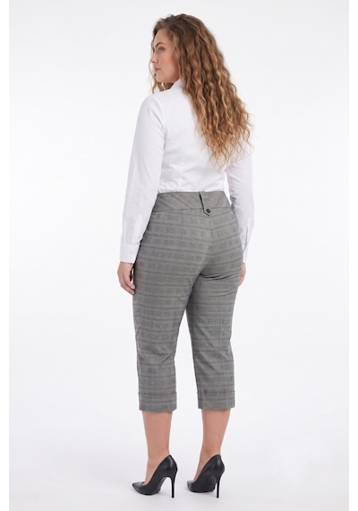 Baglan Kadın Bermuda Duble Paça Pantolon Bgl-st05669 Gri