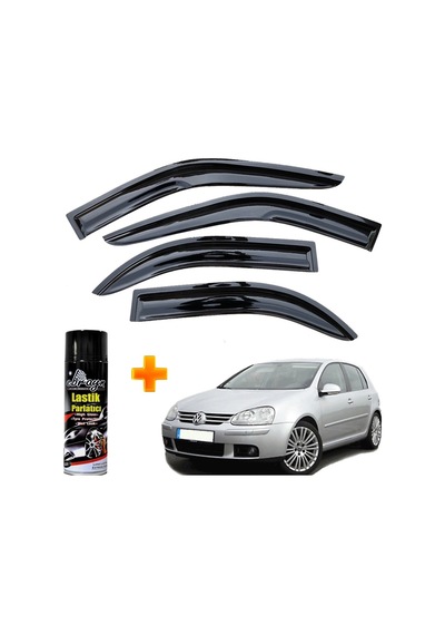 Vw Golf 5 Mügen Cam Rüzgarlığı 2004-2009 Arası 4 Lü Takım +500ml Lastik Parlatıcı