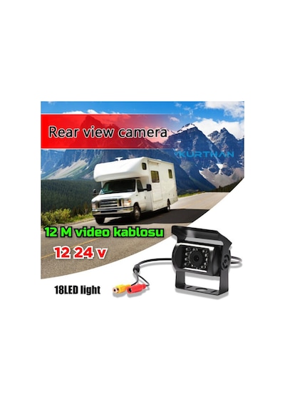 Twogo 456 Metal Kasa 18 Ir Ledli Ticari Araç Kamerası 12-24 Volt