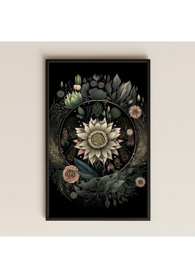 Uv Baskılı Mandala Pvc Tablo - Botanik Gizem