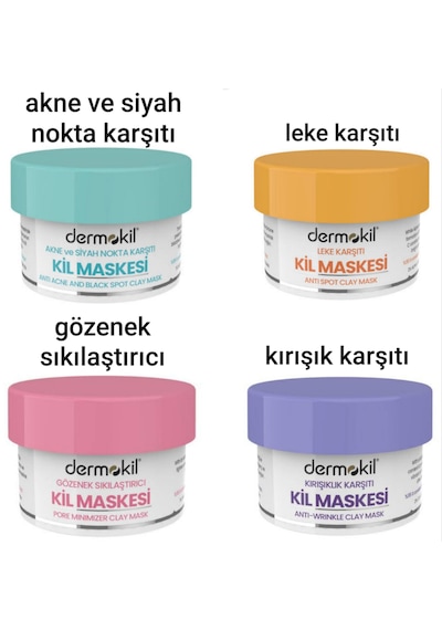 Dermokil Cilt Bakım Kil Maskesi 4 x 50 ML Dermokil Cilt Bakım Kil Maskesi 4 x 50 ML