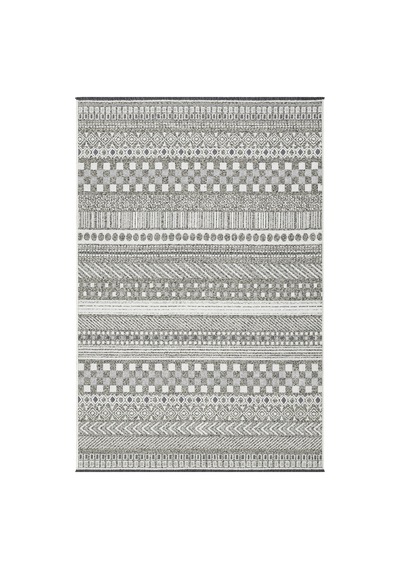 Bukle Gri Beyaz Kilim Yıkanabilir Kaymaz Taban Şönil Kilim Salon Oturma Odası Halısı Bk485