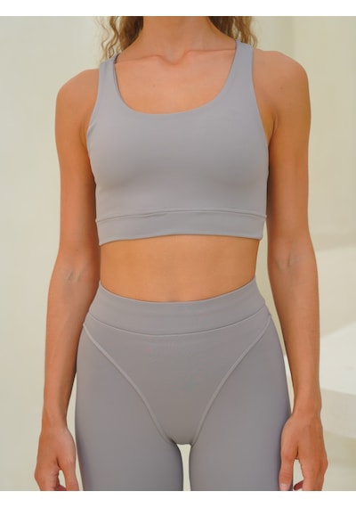 Mai Studios Co. Kratos Basic Spor Gri Crop Gri