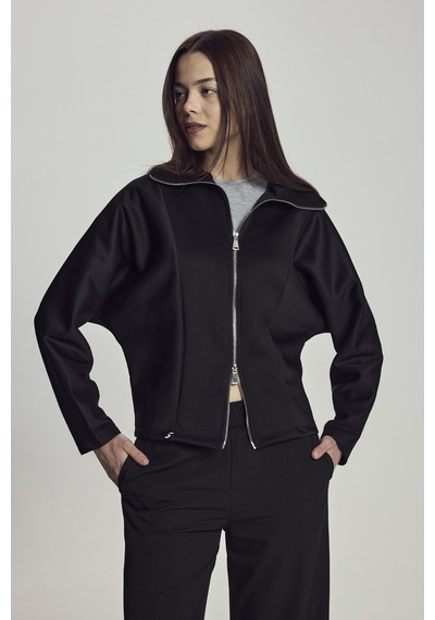 Scorp Astera Kadın Fermuarlı Sweatshirt Siyah Standart