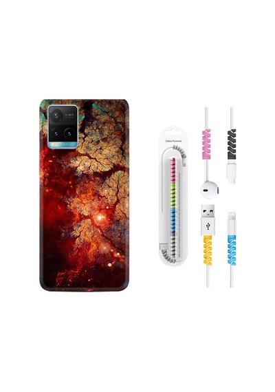 Vivo Y21S Kılıf Kablo Koruyuculu Yeryüzü 1764