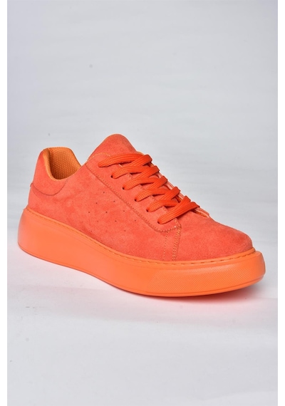 Fox Shoes P602045002 Turuncu Süet Kadın Spor Ayakkabı Sneakers Turuncu