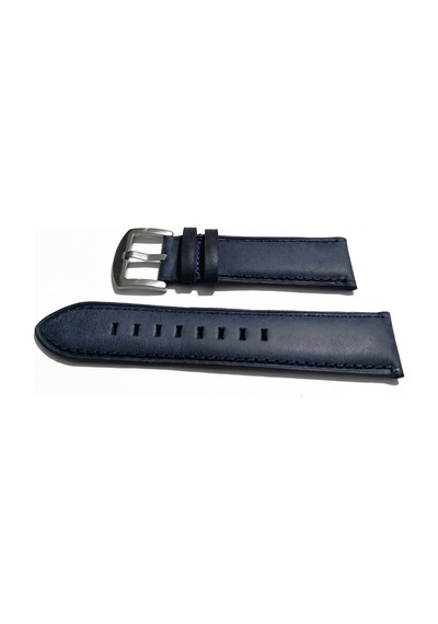 Fado & Her Saate Uyumlu Hakiki Deri Saat Kordonu Düz Mavi 24 Mm 468 Mavi
