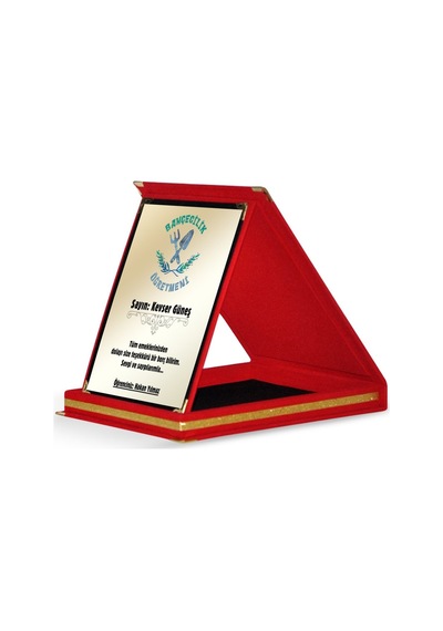 Kişiye Özel Bahçecilik Öğretmeni Kırmızı Plaket - 2
