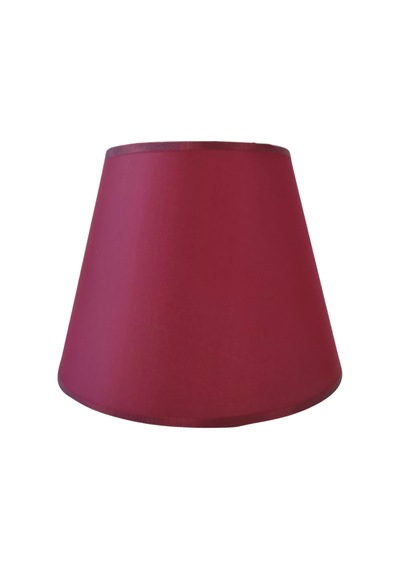 Bordo Kumaş Başlık İnci Ayaklı Modern Abajur 48x35 Cm