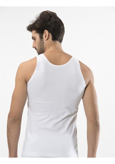 Türen 108 Penye Erkek Atlet İkili Paket-beyaz Beyaz