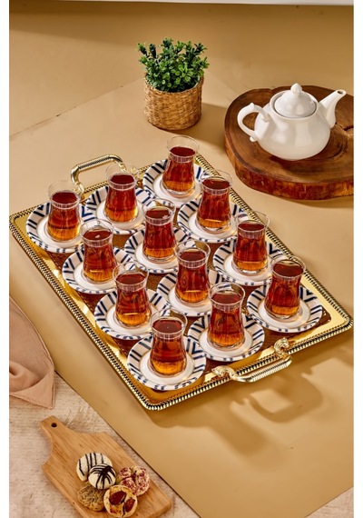 Cooker Metal Dikdörtgen Battal Boy Gold Sunum Tepsisi 60x40 Cm Ckr3544 Diğer