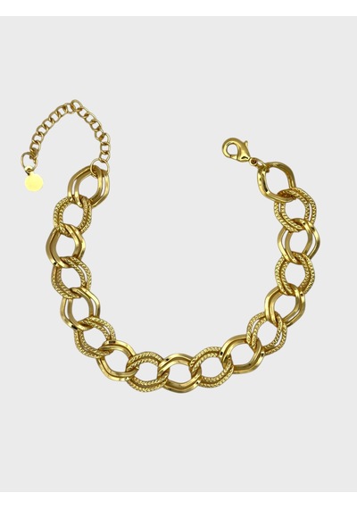Arnes Jewelry Çelik 22 Ayar Altın Kaplama Samanyolu Bileklik Ar431nes Gold