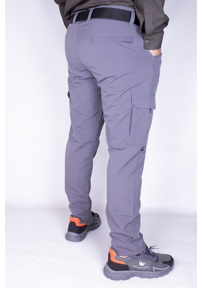Nikbin Tactical Outdoor Taktik Pantolon Kargo Cep Likrali Yazlık -gri Renk Gri