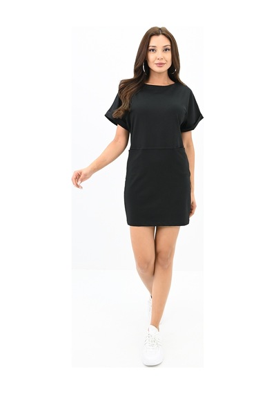 Koza Butik Kadın Kısa Kollu Cep Detaylı Elbise 5221-24 001