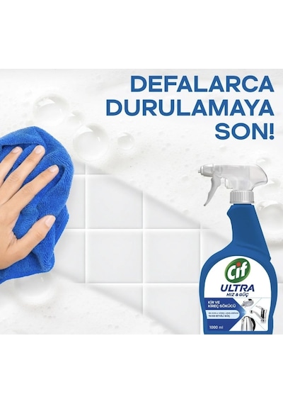 Cif Ultra Hız & Güç Kireç Sökücü Sprey Leke ve Kir Çıkarıcı 2 x 1 L
