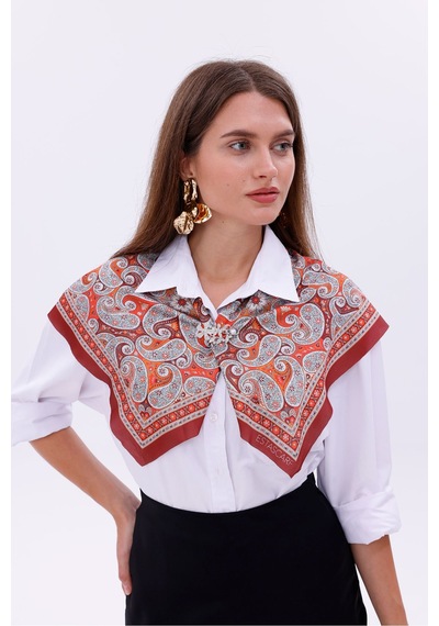 Doğu Esintisi Model Fular Bandana Şal Estascarf 70x70 Cm Renkli