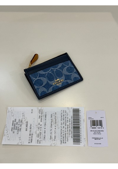 Coach Mini Id Skinny Case Kartlık-cüzdan Denim