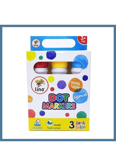 Bezos Lino Dot Markers 3'lü Yıkanabilir Btkfz