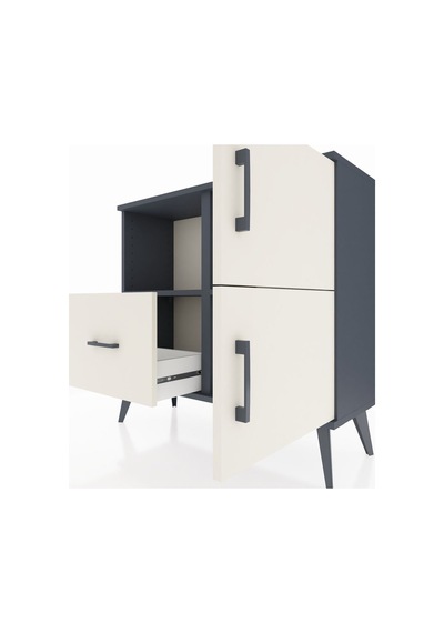 Arges Şifonyer 2 Raflı Tek Çekmeceli 2 Kapaklı 88x30x80 Antrasit-aytaşı Aytaşı Arges Şifonyer 2 Raflı Tek Çekmeceli 2 Kapaklı 88x30x80 Antrasit-aytaşı Aytaşı
