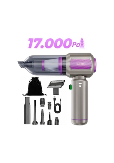 Auhma Ahv-19 Kablosuz Araç Süpürgesi Ve Toz Üfleme Makinesi - 17.000 Pa Vakum Gücü - 6000mah Batarya