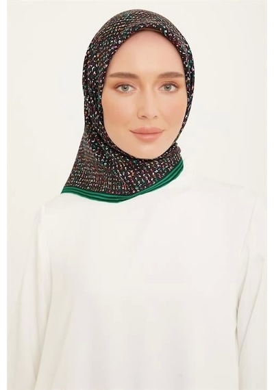 Armine Twill İpek Eşarp 23ka9013 05 Siyah