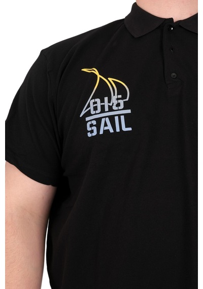 Mode Xl Büyük Beden Erkek T-shirt Polo Sail U25301 Siyah Siyah