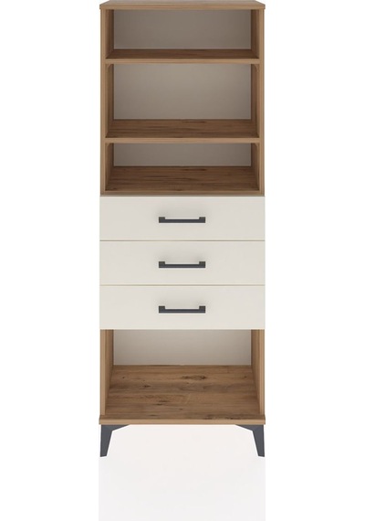 Arges Dolap 3 Raflı 3 Çekmeceli 60x30x163 Çam-aytaşı Atlas Çam