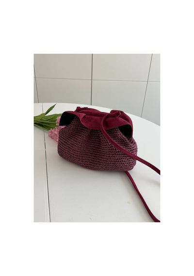 Bolca Emek El Yapımı Fırfırlı Burslu Kadın Çanta Bordo - 918068893 Bordo - 918068893 Bordo