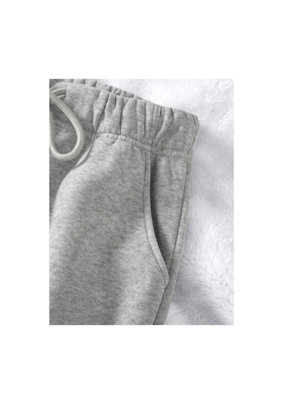 Tarzsokak Unisex Kadın/erkek Özel Renkli Düz Paça Lastik Eşofman Altı Jogger Gri