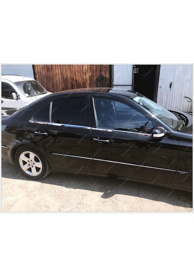 Mercedes E Klasse W211 Krom Cam Çıtası 4 Prç. 2002-2009 P. Çelik