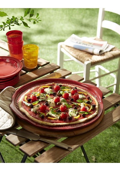 Tr Made In France Flame Pizza Taşı, 37,1 X 37,1 Cm, Bordo Diğer