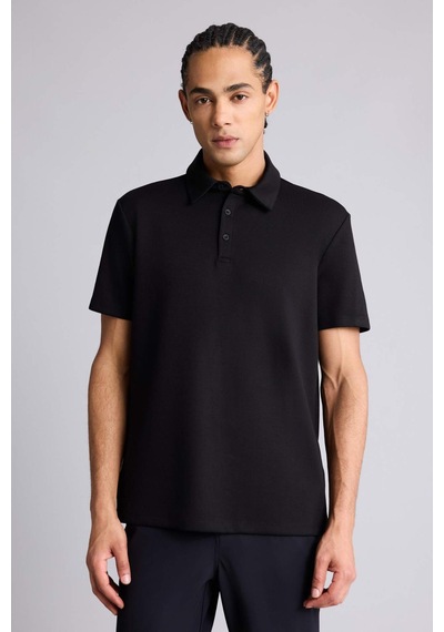 Defacto Defactofit Standart Fit Polo Yaka Sporcu Modal Kısa Kollu Tişört F9834ax25hsbk27 SIYAH