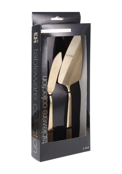 Excellent Houseware 2'li Kek Servisi Seti 247 X 57 X 3 Mm - 3 Adet Tarı Ahşap - Gümüş