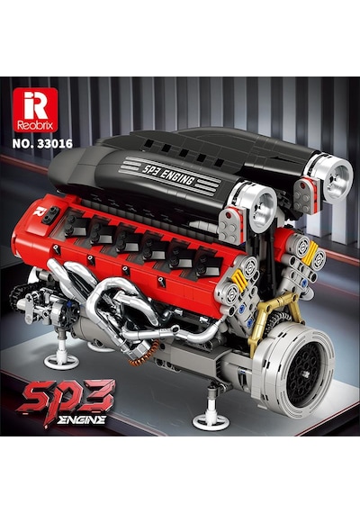 Reobrix Technic 33016 Ferrari Daytone Sp3 Motor Bataryalı&motorlu Yaratıcı Yapı Blok Seti Building Blocks - 1240 Parça