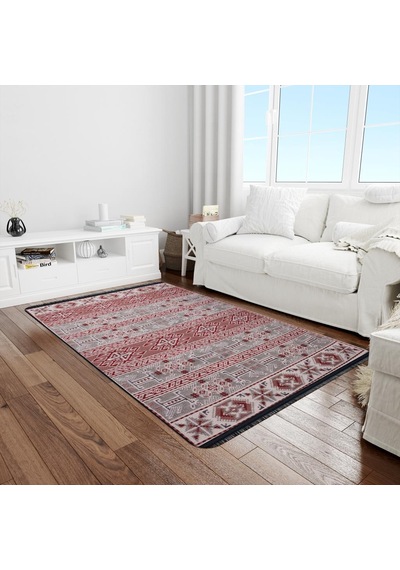 Bigghome Çift Taraflı Kilim, Makinede Yıkanabilir, Modern Desenli, 120 180 Cm, Sa25hc